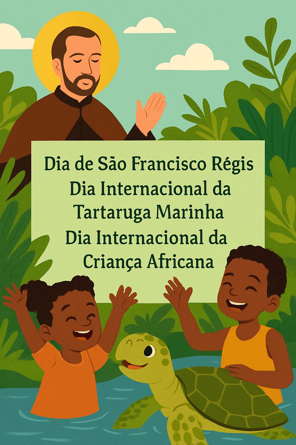 Dia de São Francisco Régis, Dia Internacional da Tartaruga Marinha, Dia Internacional da Criança Africana