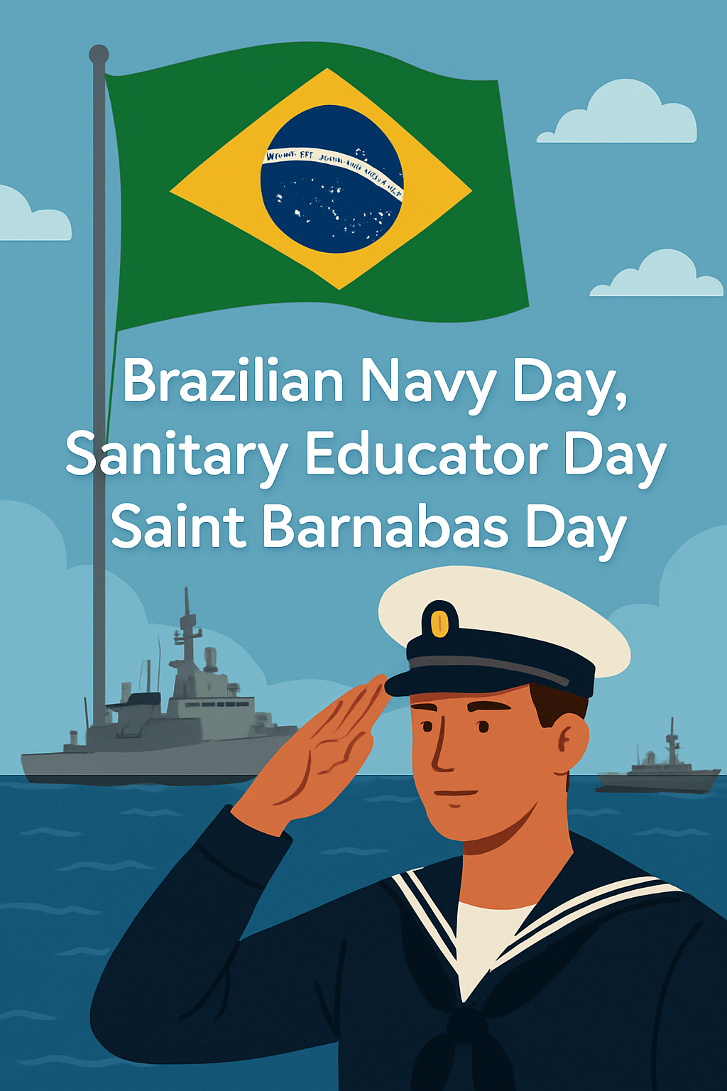 Dia da Marinha Brasileira, Dia do Educador Sanitário, Dia de São Barnabé